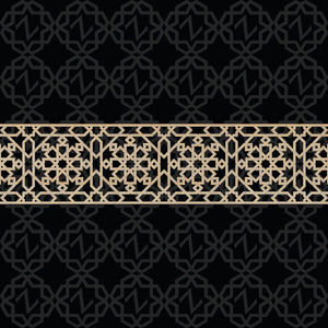 Moroccan Decorative Laser Cut Craft Wood Work Border Panel (B-044)