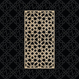 Moroccan Decorative Laser Cut Craft Wood Work Border Panel (B-045)