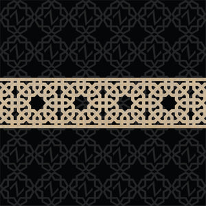 Moroccan Decorative Laser Cut Craft Wood Work Border Panel (B-046)