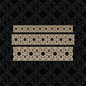 Moroccan Decorative Laser Cut Craft Wood Work Border Panel (B-046)