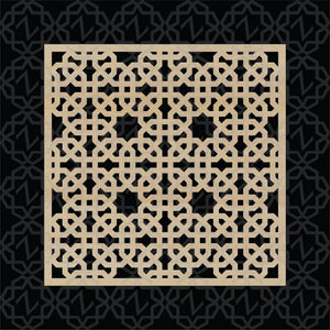 Moroccan Decorative Laser Cut Craft Wood Work Border Panel (B-046)