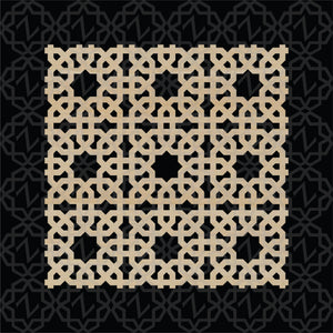 Moroccan Decorative Laser Cut Craft Wood Work Border Panel (B-046)