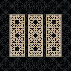 Moroccan Decorative Laser Cut Craft Wood Work Border Panel (B-046)