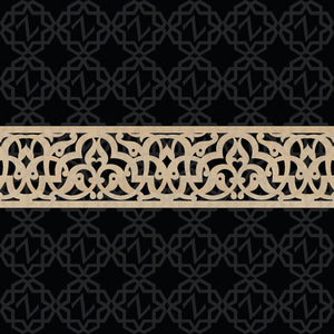 Moroccan Decorative Laser Cut Craft Wood Work Border Panel (B-047)