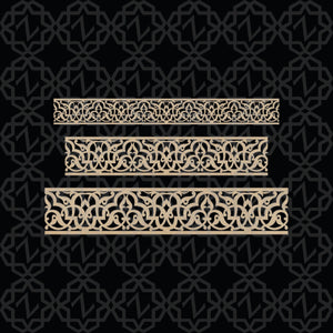 Moroccan Decorative Laser Cut Craft Wood Work Border Panel (B-047)