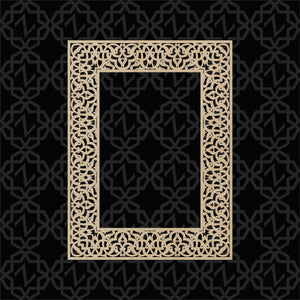 Moroccan Decorative Laser Cut Craft Wood Work Border Panel (B-047)