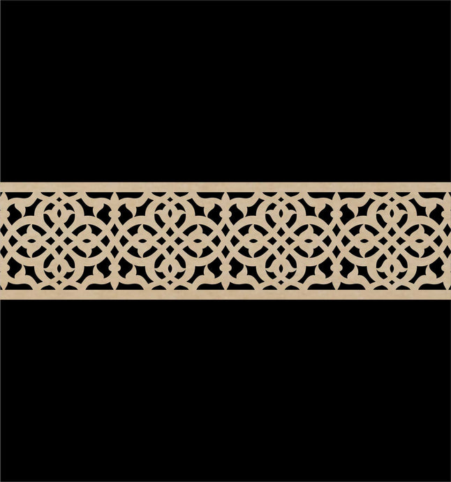 Moroccan Decorative Laser Cut Craft Wood Work Border Panel (B-063)