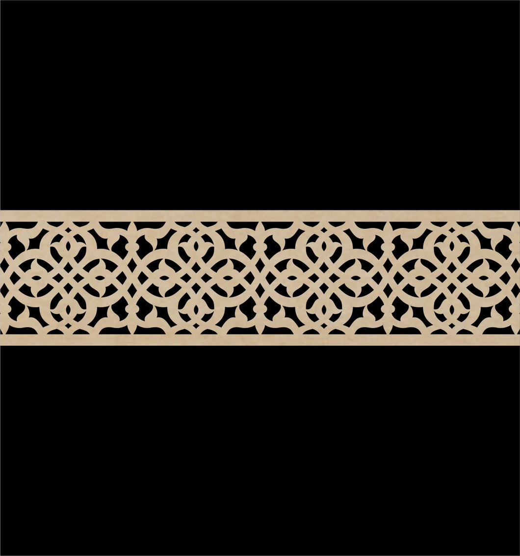 Moroccan Decorative Laser Cut Craft Wood Work Border Panel (B-063)