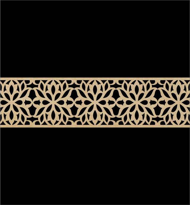 Moroccan Decorative Laser Cut Craft Wood Work Border Panel (B-064)