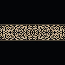 Load image into Gallery viewer, Moroccan Decorative Laser Cut Craft Wood Work Border Panel (B-065)
