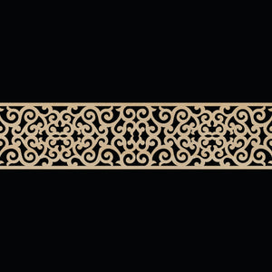 Moroccan Decorative Laser Cut Craft Wood Work Border Panel (B-065)