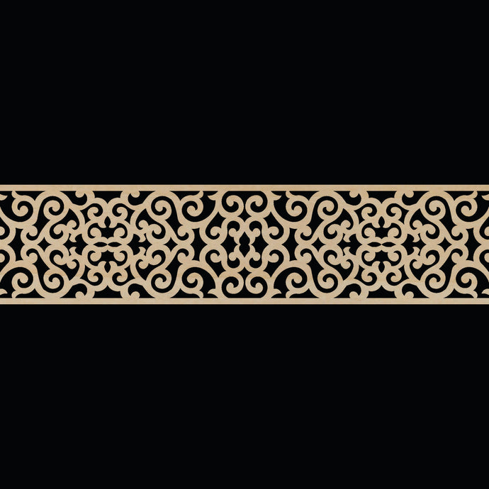 Moroccan Decorative Laser Cut Craft Wood Work Border Panel (B-065)