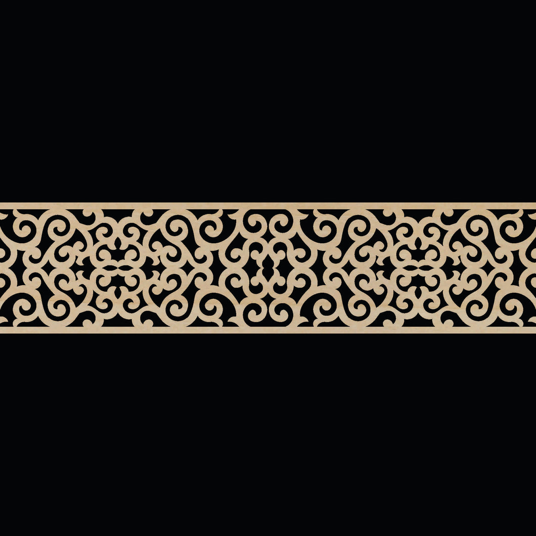 Moroccan Decorative Laser Cut Craft Wood Work Border Panel (B-065)