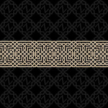 Load image into Gallery viewer, Moroccan Decorative Laser Cut Craft Wood Work Border Panel (B-066)