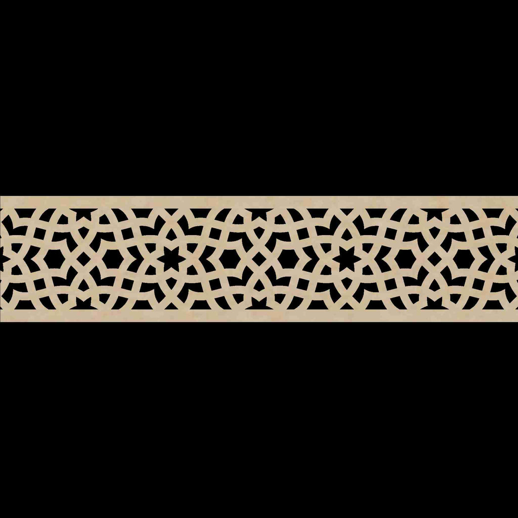 Moroccan Decorative Laser Cut Craft Wood Work Border Panel (B-067)