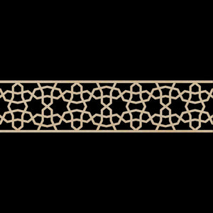 Moroccan Decorative Laser Cut Craft Wood Work Border Panel (B-068)