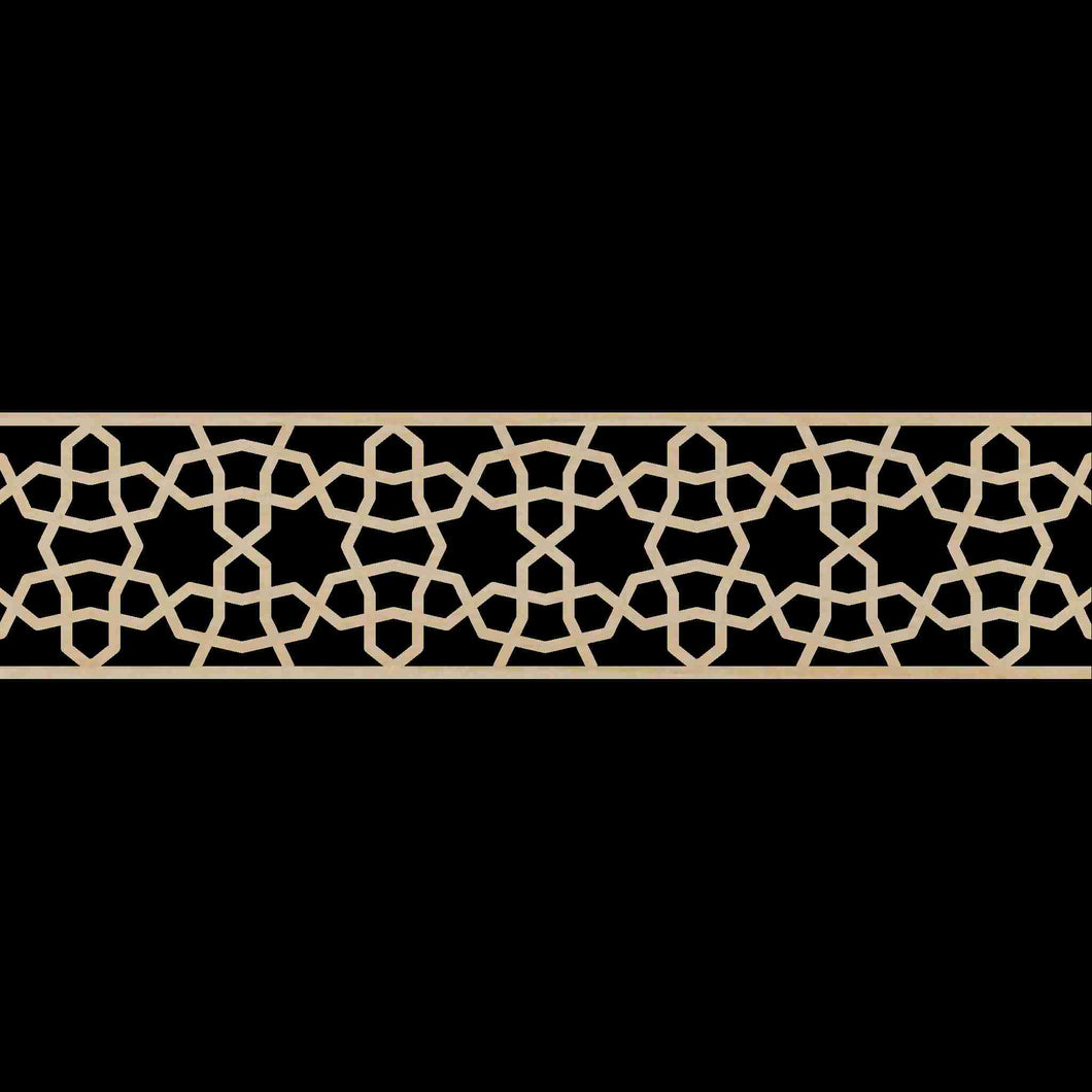 Moroccan Decorative Laser Cut Craft Wood Work Border Panel (B-068)