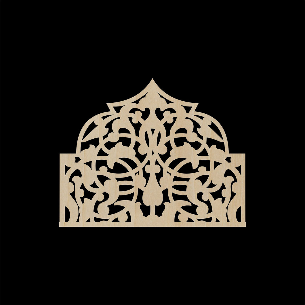 Decorative Laser Cut Wood Work Craft Center Piece Ornament (O-004)