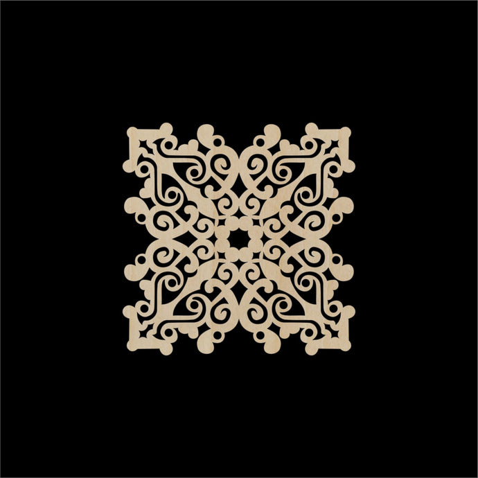 Decorative Laser Cut Wood Work Craft Center Piece Ornament (O-005)