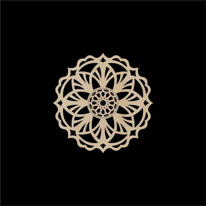 Decorative Laser Cut Wood Work Craft Center Piece Ornament (O-006)