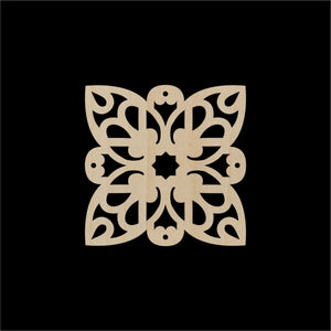 Decorative Laser Cut Wood Work Craft Center Piece Ornament (O-007)