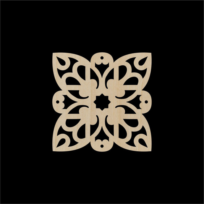 Decorative Laser Cut Wood Work Craft Center Piece Ornament (O-007)