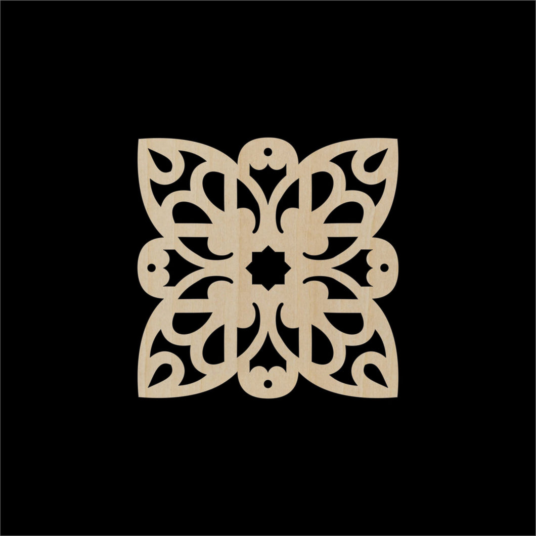 Decorative Laser Cut Wood Work Craft Center Piece Ornament (O-007)