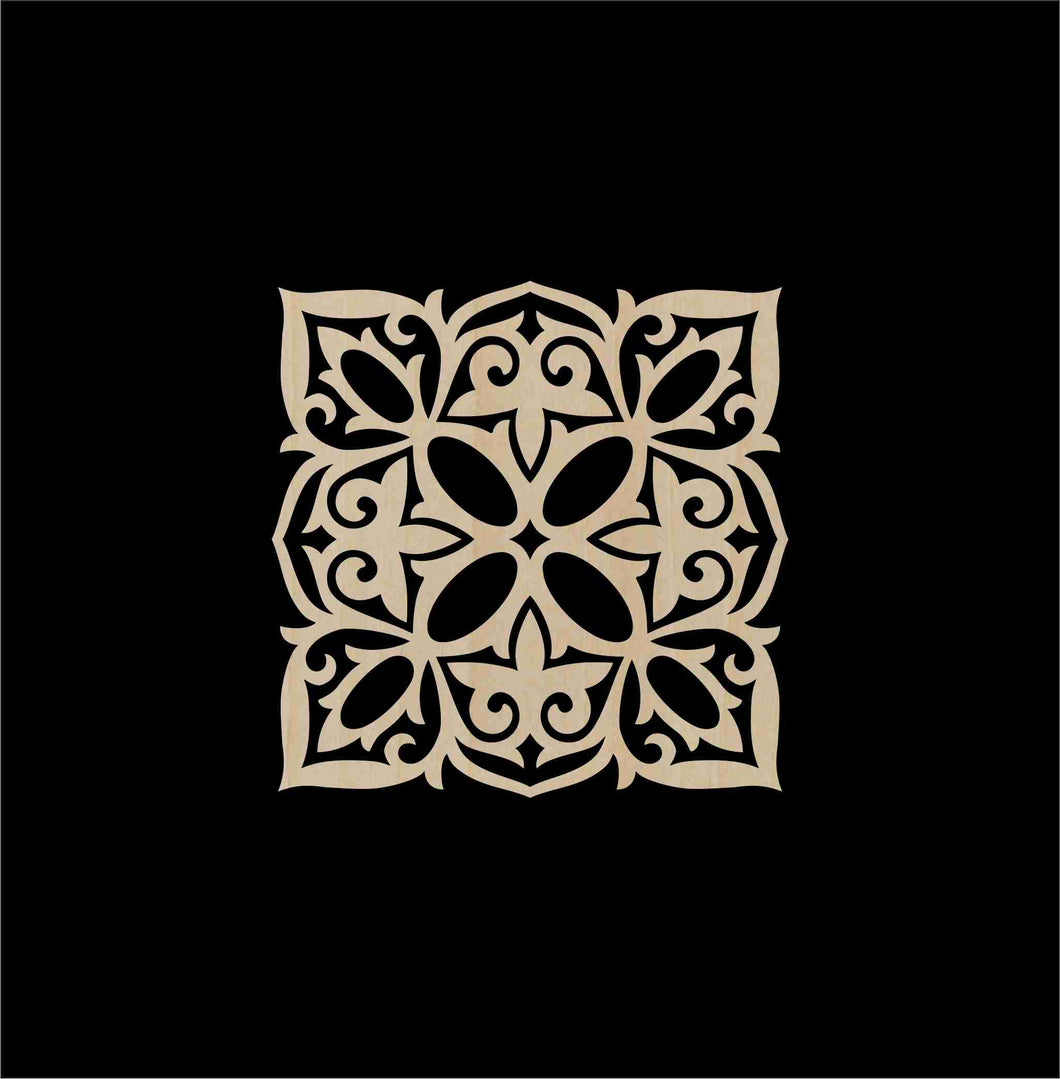 Decorative Laser Cut Wood Work Craft Center Piece Ornament (O-008)