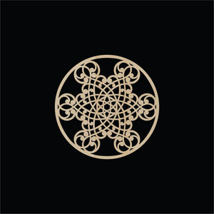 Decorative Laser Cut Wood Work Craft Center Piece Ornament (O-010)