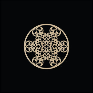 Decorative Laser Cut Wood Work Craft Center Piece Ornament (O-010)