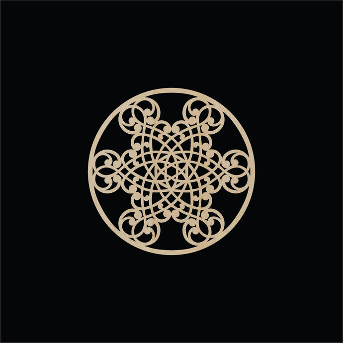Decorative Laser Cut Wood Work Craft Center Piece Ornament (O-010)