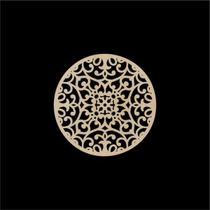 Decorative Laser Cut Wood Work Craft Center Piece Ornament (O-012)