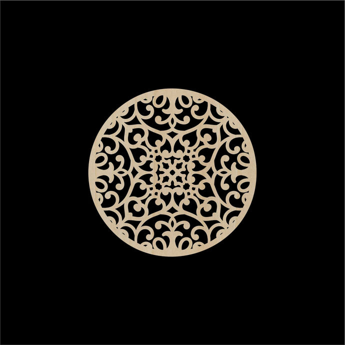 Decorative Laser Cut Wood Work Craft Center Piece Ornament (O-012)