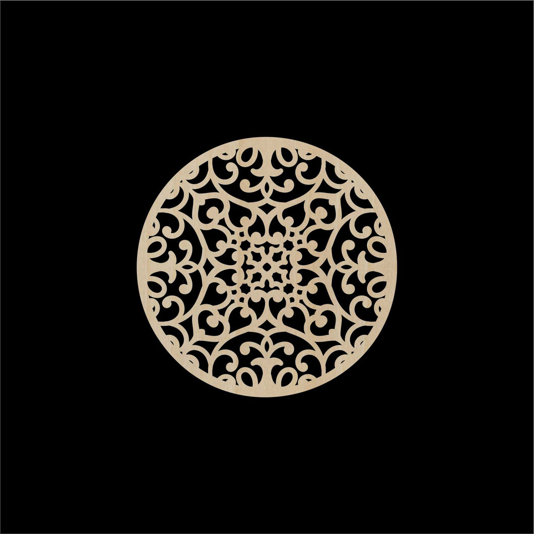 Decorative Laser Cut Wood Work Craft Center Piece Ornament (O-012)