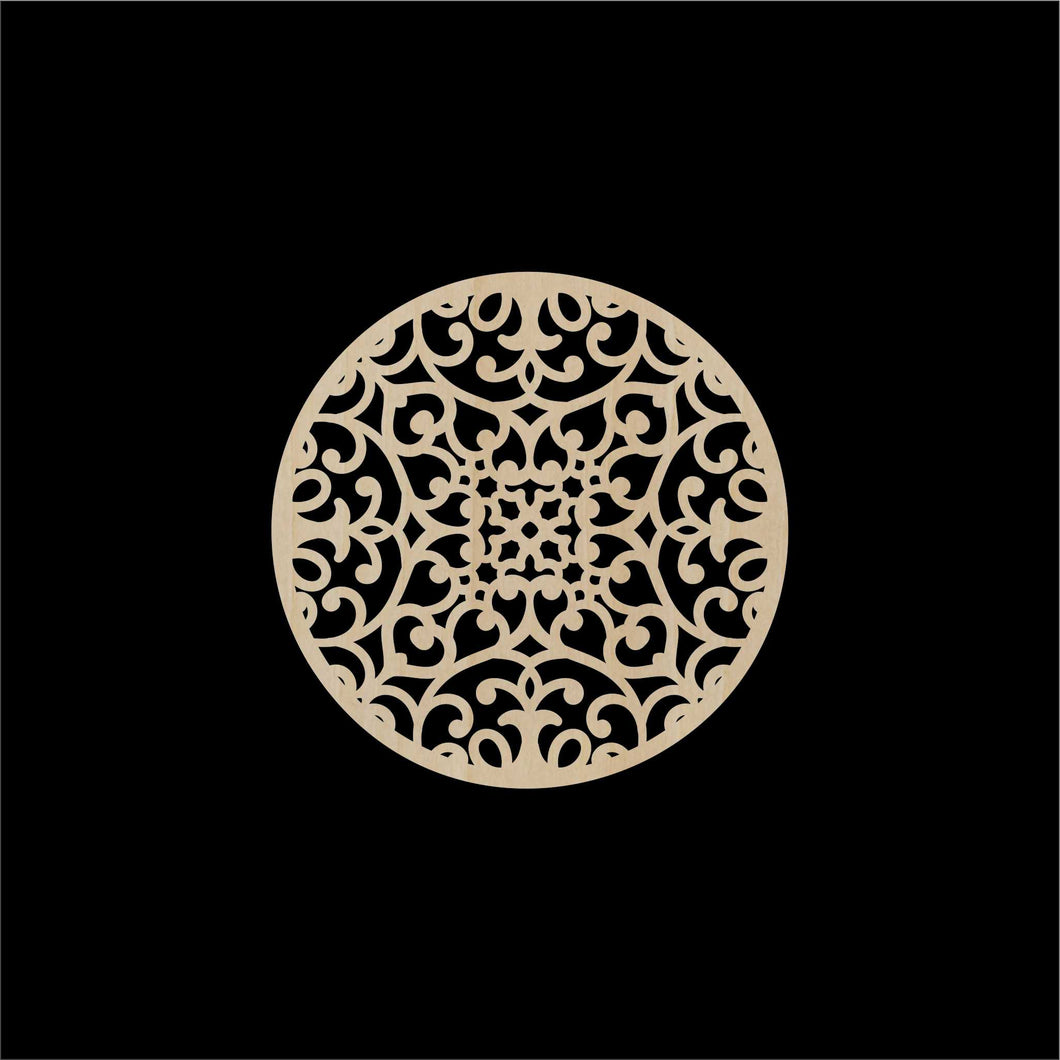 Decorative Laser Cut Wood Work Craft Center Piece Ornament (O-012)