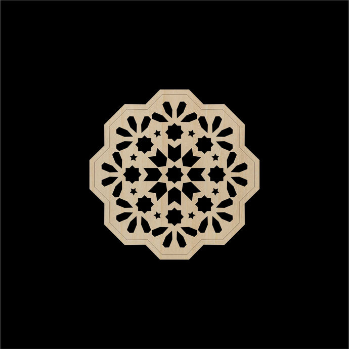 Decorative Laser Cut Wood Work Craft Center Piece Ornament (O-015)