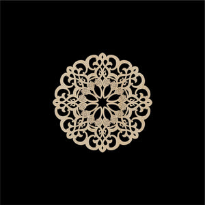 Decorative Laser Cut Wood Work Craft Center Piece Ornament (O-017)