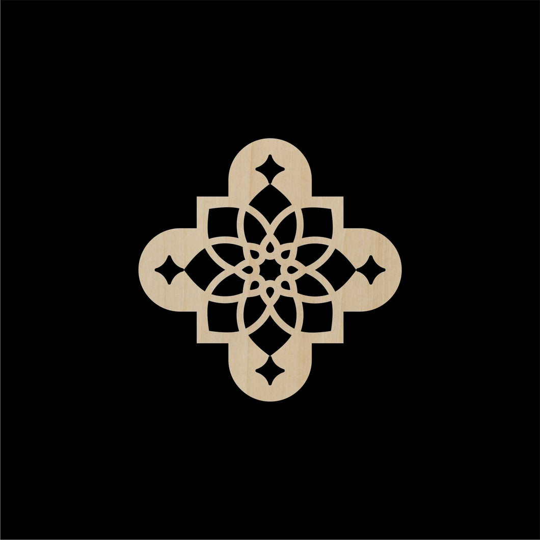 Decorative Laser Cut Wood Work Craft Center Piece Ornament (O-020)