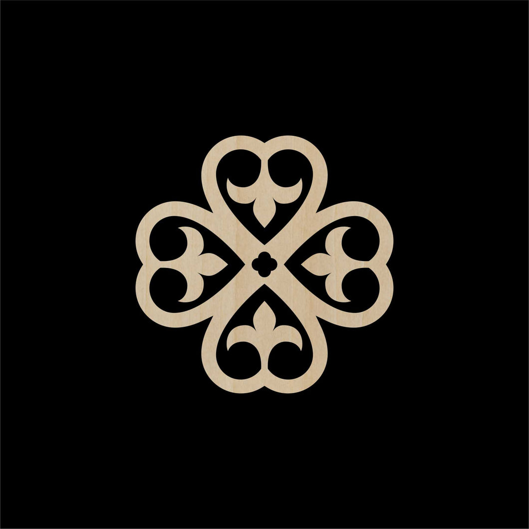 Decorative Laser Cut Wood Work Craft Center Piece Ornament (O-021)