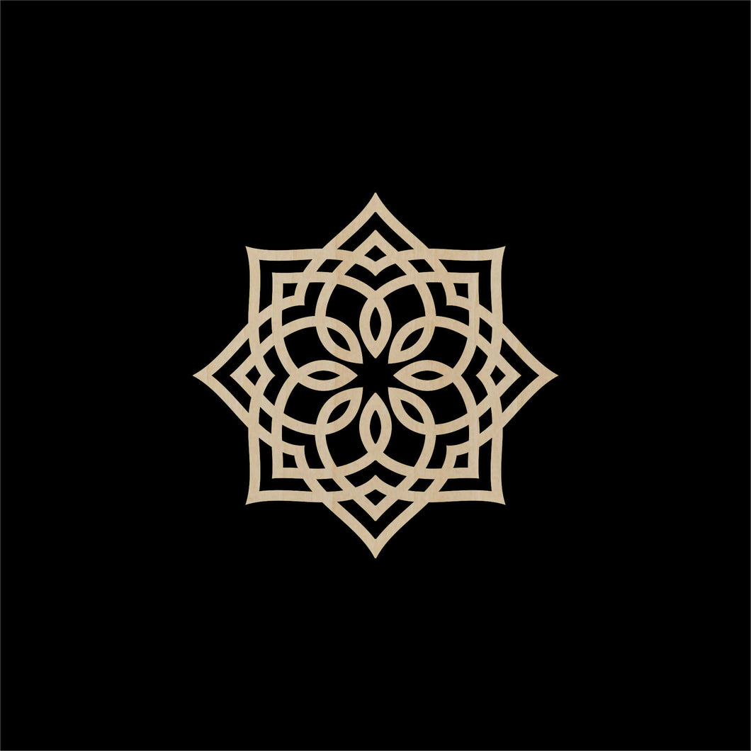 Decorative Laser Cut Wood Work Craft Center Piece Ornament (O-022)