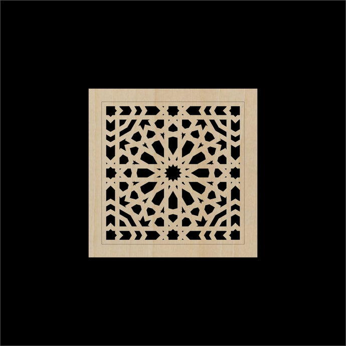 Decorative Laser Cut Wood Work Craft Center Piece Ornament (O-023)