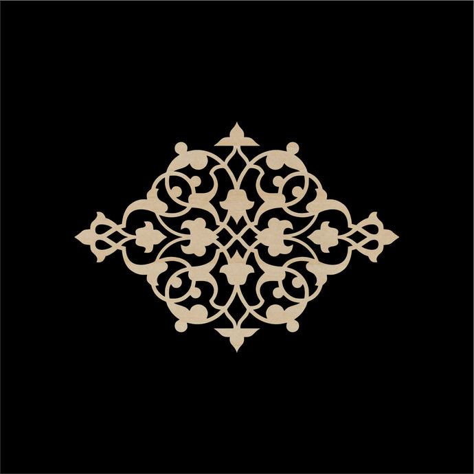 Decorative Laser Cut Wood Work Craft Center Piece Ornament (O-024)