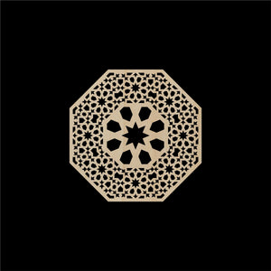 Decorative Laser Cut Wood Work Craft Center Piece Ornament (O-025)