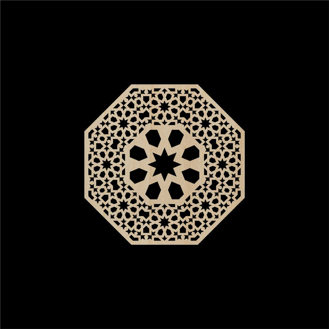 Decorative Laser Cut Wood Work Craft Center Piece Ornament (O-025)