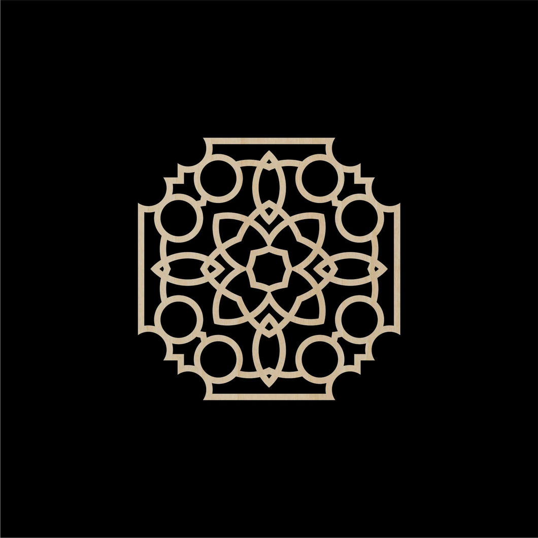 Decorative Laser Cut Wood Work Craft Center Piece Ornament (O-026)