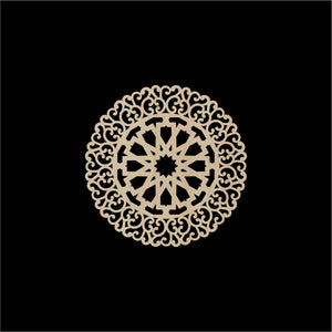 Decorative Laser Cut Wood Work Craft Center Piece Ornament (O-027)