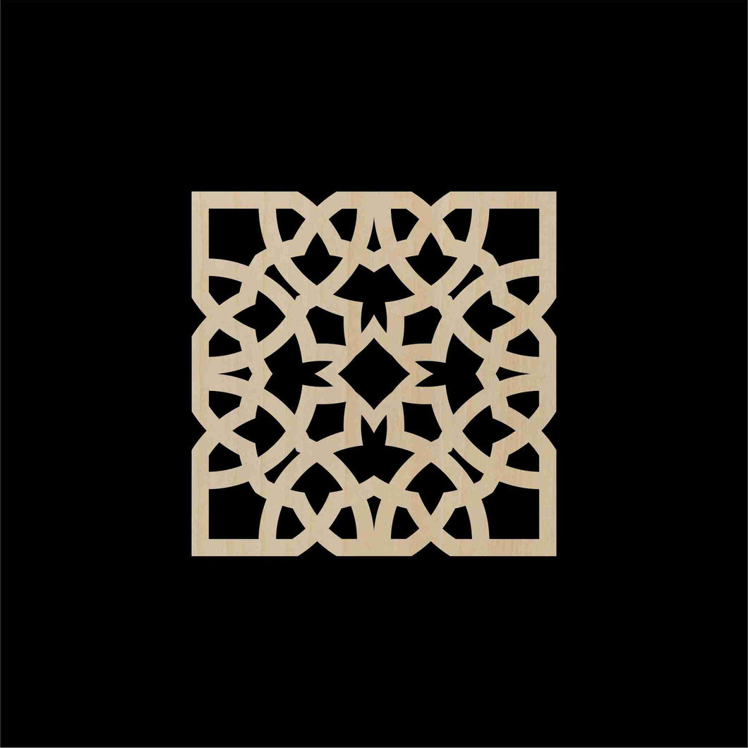 Decorative Laser Cut Wood Work Craft Center Piece Ornament (O-028)