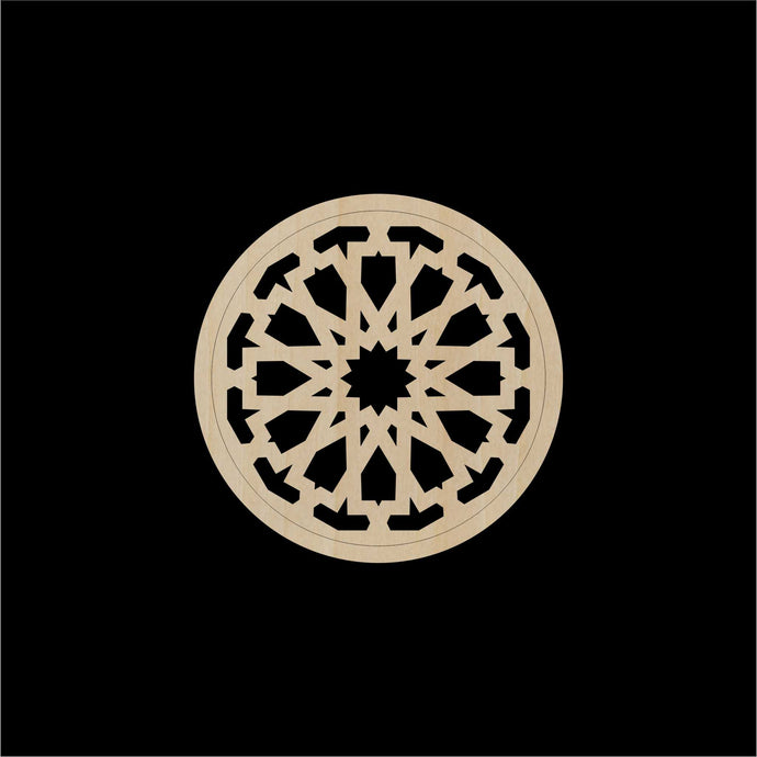 Decorative Laser Cut Wood Work Craft Center Piece Ornament (O-029)