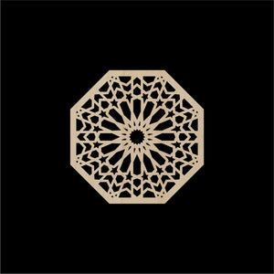 Decorative Laser Cut Wood Work Craft Center Piece Ornament (O-032)