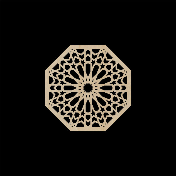 Decorative Laser Cut Wood Work Craft Center Piece Ornament (O-032)